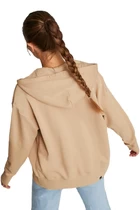 Худи женское Puma HER Full-Zip Hoodie бежевого цвета