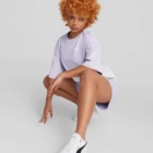 Футболка женская Puma POWER Colorblock Tee сиреневого цвета