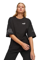 Футболка женская Puma POWER Colorblock Tee черного цвета