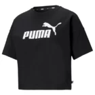 Футболка жіноча Puma ESS Cropped Logo Tee чорного кольору