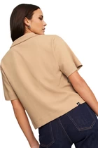Футболка женская Puma HER Polo Tee светло-коричневого цвета