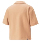 Футболка женская Puma HER Polo Tee светло-коричневого цвета