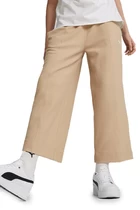 Спортивные штаны женские Puma HER Straight Pants светло-коричневого цвета