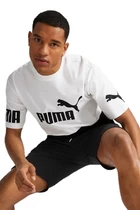 Футболка чоловіча Puma POWER Colorblock Tee білого кольору
