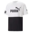 Футболка чоловіча Puma POWER Colorblock Tee білого кольору