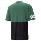 Футболка мужская Puma POWER Colorblock Tee зелено-черного цвета