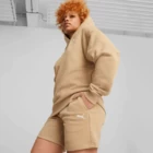 Спортивний костюм жіночий Puma Loungewear Short Suit світло-коричневого кольору