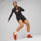 Спортивные шорты женские Puma CLASSICS PINTUCK SHORTS черного цвета