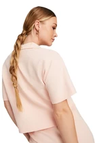 Футболка женская Puma HER Polo Tee светло-розового цвета