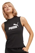 Майка женская Puma ESS Slim Logo Tank черного цвета