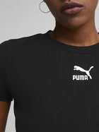 Футболка женская Puma Classics Ribbed Slim черного цвета