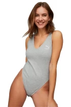 Боді жіноче Puma Classics Ribbed Bodysuit сірого кольору