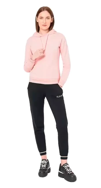 Спортивний костюм жіночий EA7 Emporio Armani Tracksuit рожево-чорного кольору
