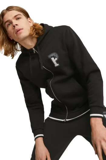 Куртка спортивна чоловіча Puma Squad FZ Hoodie чорного кольору