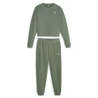 Спортивний костюм жіночий Puma Loungewear Suit TR болотного кольору