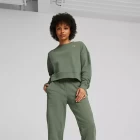 Спортивний костюм жіночий Puma Loungewear Suit TR болотного кольору