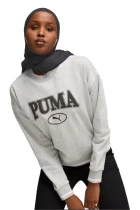 Худи женское Puma Squad Crew светло-серого цвета