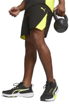 Спортивные шорты мужские Puma Ultrabreathe 7' Woven Short черно-желтого цвета