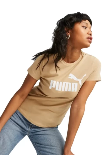 Футболка жіноча Puma ESS Logo Tee пісочного кольору