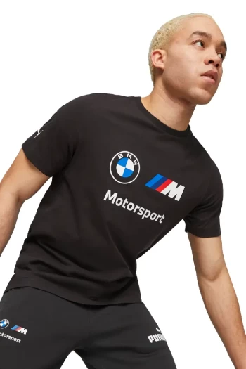 Футболка чоловіча Puma BMW MMS ESS Logo Tee чорного кольору