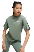 Футболка женская Puma ESS Tape Tee эвкалиптового цвета