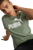 Футболка мужская Puma ESS Logo Tee эвкалиптового цвета