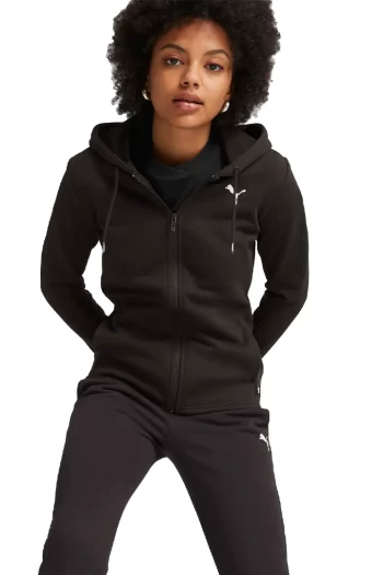 Спортивний костюм жіночий Puma Classic Hooded Tracksuit FL чорного кольору