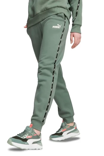 Спортивні штани жіночі Puma ESS Tape Sweatpants евкаліптового кольору