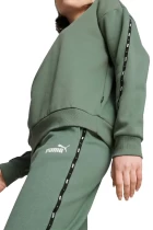 Спортивные брюки женские Puma ESS Tape Sweatpants эвкалиптового цвета