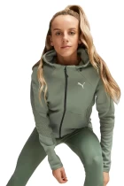 Худі жіноче Puma Evostripe Full-Zip Hoodie евкаліптового кольору