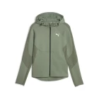 Худи женское Puma Evostripe Full-Zip Hoodie эвкалиптового цвета