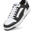 Кроссовки мужские-женские Puma Rebound v6 Low черно-белого цвета