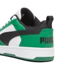 Кроссовки мужские-женские Puma Rebound v6 Low черно-бело-зеленого цвета