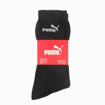 Шкарпетки чоловічі-жіночі Puma Elements Crew Sock 3P чорного кольору