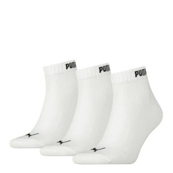Шкарпетки чоловічі-жіночі Puma Quarter-V 3P білого кольору