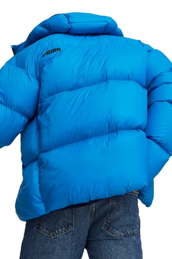 Куртка пуховик чоловіча Puma Hooded Ultra Down Puffer блакитного кольору