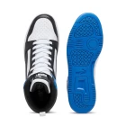 Высокие кроссовки мужские Puma Rebound v6 бело-черно-синего цвета