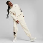 Худи женское Puma Power Colorblock Crew молочного цвета