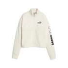 Худи женское Puma Power Colorblock Crew молочного цвета