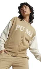 Бомбер женский Puma SQUAD Track Jacket TR светло-коричневого цвета