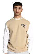 Худі чоловіче Puma SQUAD Crew світло-коричневого кольору