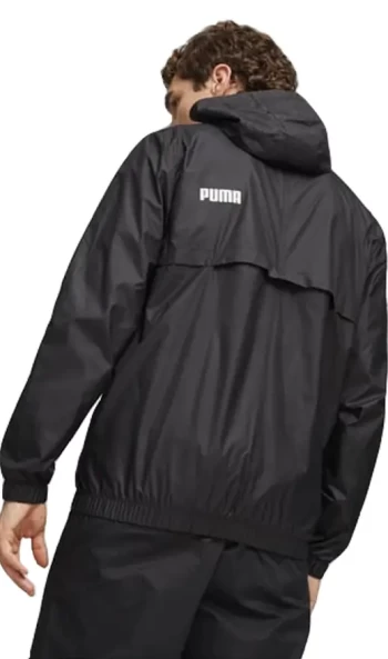 Куртка спортивна чоловіча Puma ESS Solid Windbreaker чорного кольору