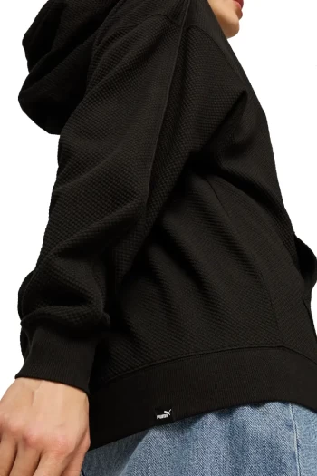 Толстовка жіноча Puma HER Full-Zip Hoodie чорного кольору