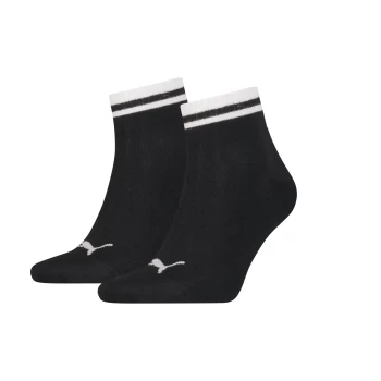 Шкарпетки чоловічі-жіночі Puma HERITAGE QUARTER 2P UNI чорного кольору