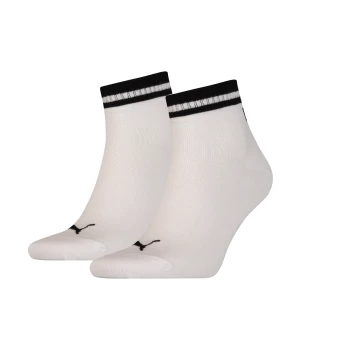 Шкарпетки чоловічі-жіночі Puma HERITAGE QUARTER 2P UNI білого кольору
