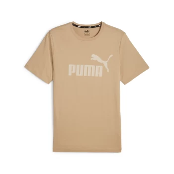 Футболка чоловіча PUMA ESS Logo Tee бежевого кольору
