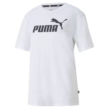Футболка жіноча Puma ESS Logo Boyfriend Tee білого кольору