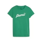 Футболка женская Puma ESS+ Script Tee зеленого цвета
