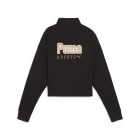 Толстовка женская Puma TEAM Half-Zip Crew черного цвета