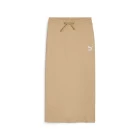 Спортивная юбка женская Puma CLASSICS Ribbed Midi Skirt бежевого цвета